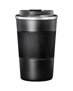 Travel Mug, 510ml Coffee Cups, Stainless Steel for Coffee, Milk, Tea, Reusable, with Non-Slip Rubber